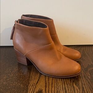 TOMS Brown Leather Ankle Boots